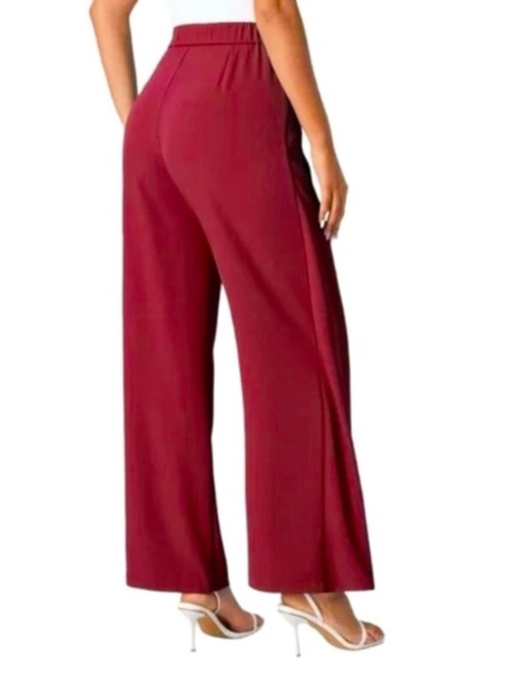 NWT Halara Flex High Waisted Tie Side Wide Leg Pants Trousers Large Regular luxe - Picture 2 of 2